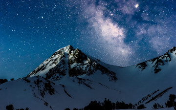 Картинка природа горы звезды вершина небо гора