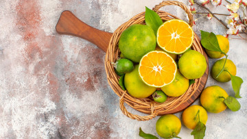 Картинка еда цитрусы лимон лайм апельсин