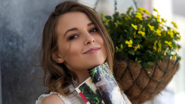 Картинка девушки -+лица +портреты русая лицо журнал цветы