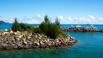 Картинка природа побережье сейшельские острова