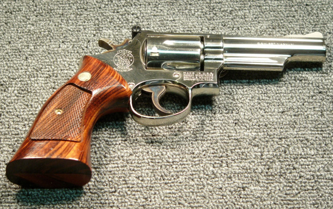 Обои картинки фото оружие, револьверы, пистолет, sw19, nickel