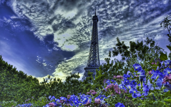 Обои картинки фото paris, france, города, париж, франция, eiffel, tower, эйфелева, башня