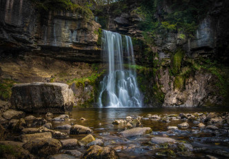 Картинка природа водопады водопад река обрыв скалы