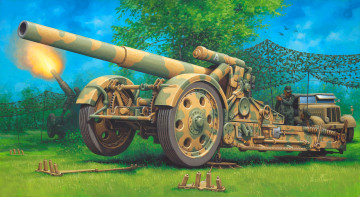 Картинка рисованные армия пушка