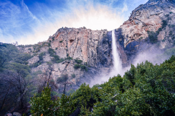 Картинка природа водопады река водопад лес