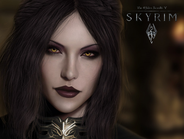 Обои картинки фото видео игры, the elder scrolls v,  skyrim, девушка
