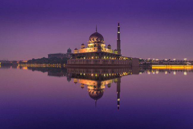 Обои картинки фото города, - мечети,  медресе, малайзия, куала-лумпур, путраджайская, мечеть