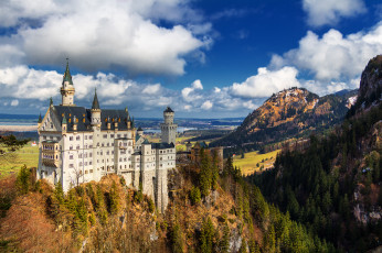 обоя neuschwanstein castle, города, замок нойшванштайн , германия, простор