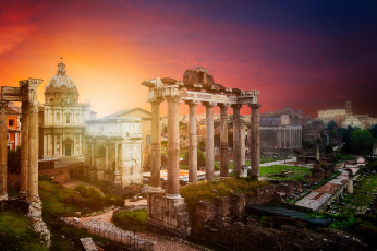 Картинка roman+forum+in+rome города рим +ватикан+ италия руины антик