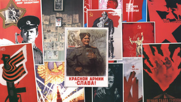 обоя 9 мая, разное, ретро,  винтаж, советские, плакаты, 9, мая, праздники