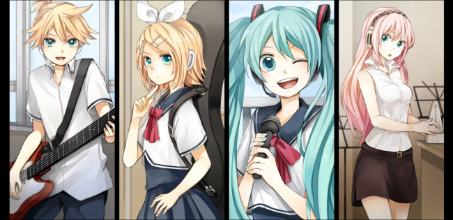 Обои картинки фото аниме, vocaloid, вокалоид