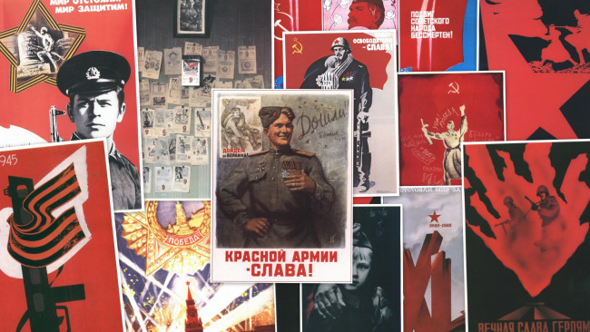 Обои картинки фото 9 мая, разное, ретро,  винтаж, советские, плакаты, 9, мая, праздники