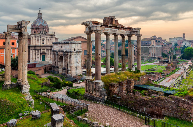 Обои картинки фото roman forum in rome, города, рим,  ватикан , италия, антик, руины