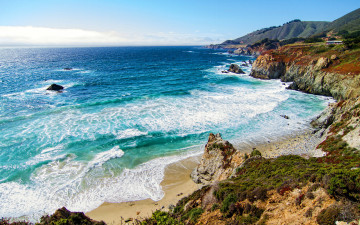 Картинка california usa природа побережье