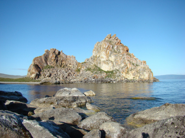 Обои картинки фото шаман, скала, природа, побережье