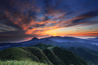 Картинка природа горы закат