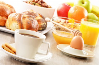 Картинка еда разное завтрак булочки сок кофе яйцо breakfast rolls juice coffee eggs