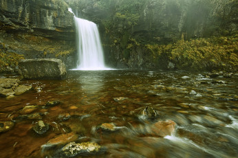 Картинка природа водопады поток река скалы