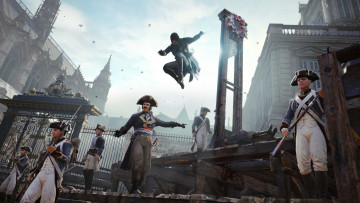 Картинка assassin`s+creed+unity видео+игры -+assassin`s+creed+unity солдаты