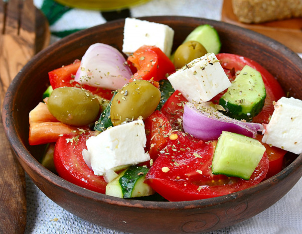 Обои картинки фото еда, салаты,  закуски, греческий, салат
