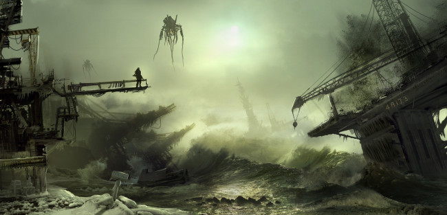 Обои картинки фото killzone 3, видео игры, инопланетяне, волны, разрушения, мир, иной