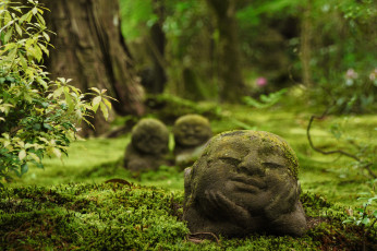 обоя разное, садовые и парковые скульптуры, sanzen-in, temple, ohara, kyoto, japan, Япония, храм, скульптуры