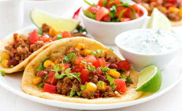 Картинка еда мясные+блюда тортильяс сальса соус овощи мясо начинка мексиканская кухня