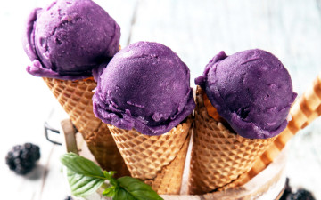 Картинка еда мороженое +десерты черничное