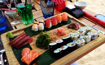 Картинка еда рыба +морепродукты +суши +роллы роллы имбирь