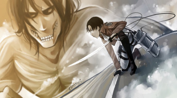 Картинка аниме shingeki+no+kyojin атака титанов