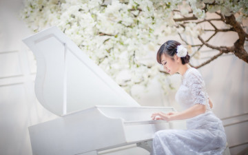 Картинка музыка -другое пианино рояль девушка азиатка