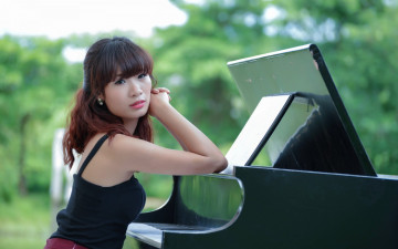 Картинка музыка -другое взгляд девушка азиатка пианино