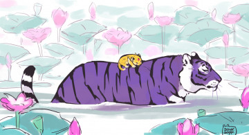 Картинка аниме mo+dao+zu+shi озеро тигр детеныш цзян чэн цзинь лин лотосы