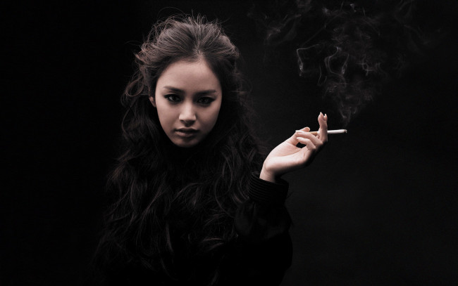 Обои картинки фото -Unsort Азиатки, девушки, unsort, азиатки, сигарета