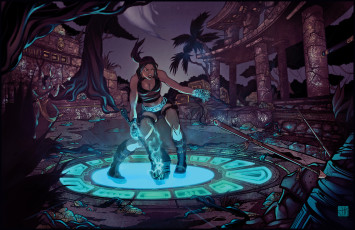 Картинка видео игры tomb raider 2013 магия руины девушка