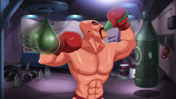 Картинка punch-out видео+игры мужчина фон