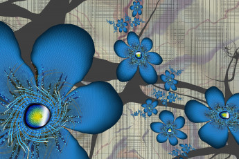 Картинка 3д+графика цветы+ flowers фон цветы