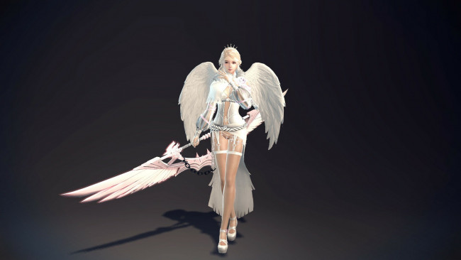 Обои картинки фото 3д графика, ангел , angel, девушка, ангел, оружие