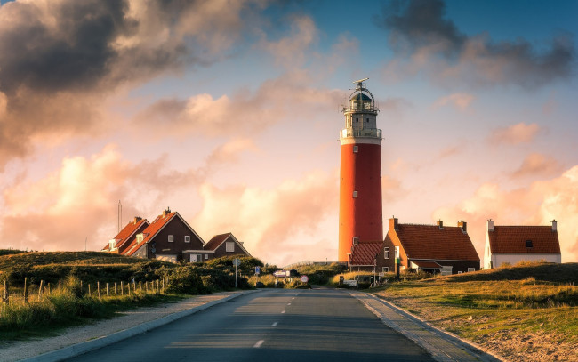 Обои картинки фото eierland lighthouse, netherlands, природа, маяки, eierland, lighthouse