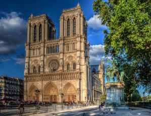 Картинка города париж франция собор парижской богоматери