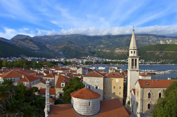 обоя будва , Черногория, города, - панорамы, горы, дома