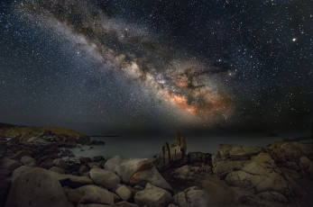 Картинка млечный+путь космос галактики туманности звезды небо