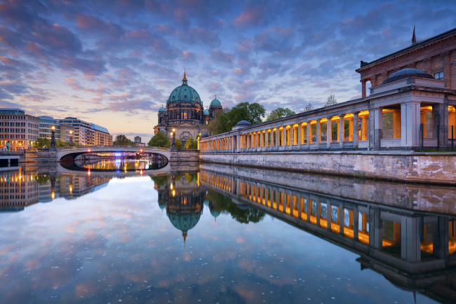 Обои картинки фото berlin, города, берлин , германия, канал, мост
