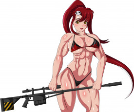 Картинка разное арты винтовка взгляд фон девушка