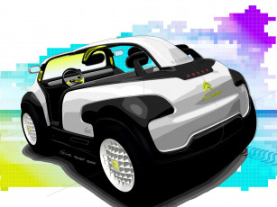 Картинка citroen lacoste concept автомобили рисованные