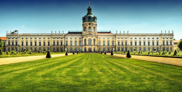 Картинка дворец шарлоттенбург германия города дворцы замки крепости купол окна большой парк