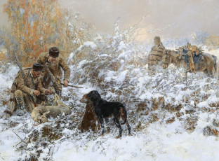 Картинка рисованные jaroslav friedrich vesin охотники