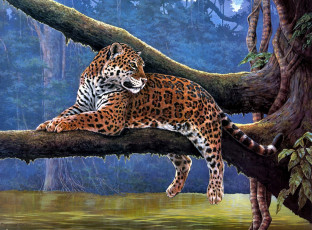 Картинка рисованные raymond reibel ягуар