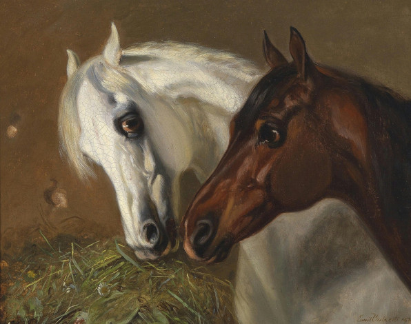 Обои картинки фото рисованные, emil, volkers, лошади