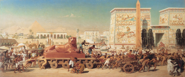 Обои картинки фото рисованные, edward, poynter, 1867, painting, israel, in, egypt